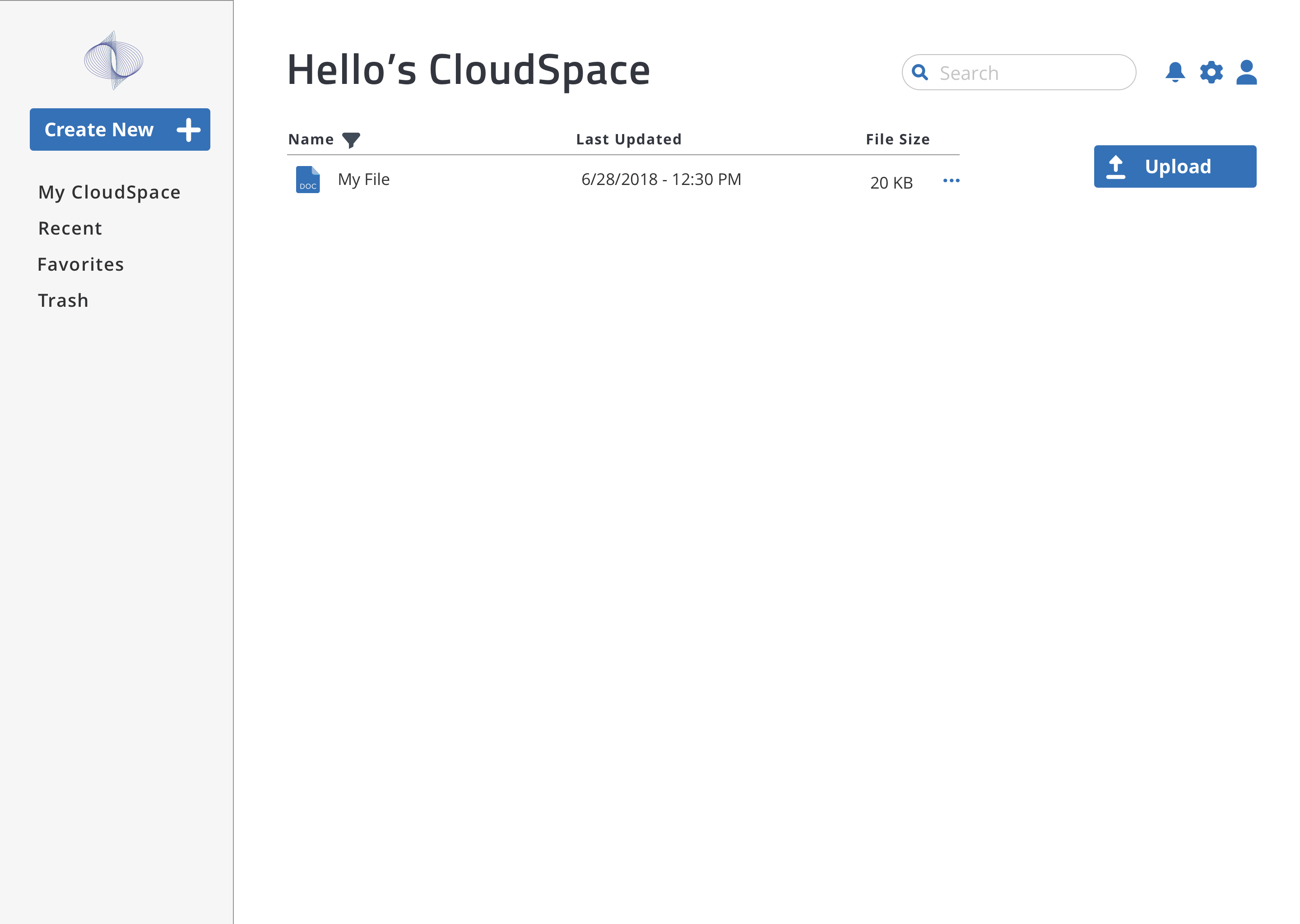 Dashboard file with ellipse