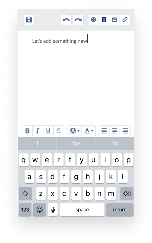 Hi-fi mobile text editor